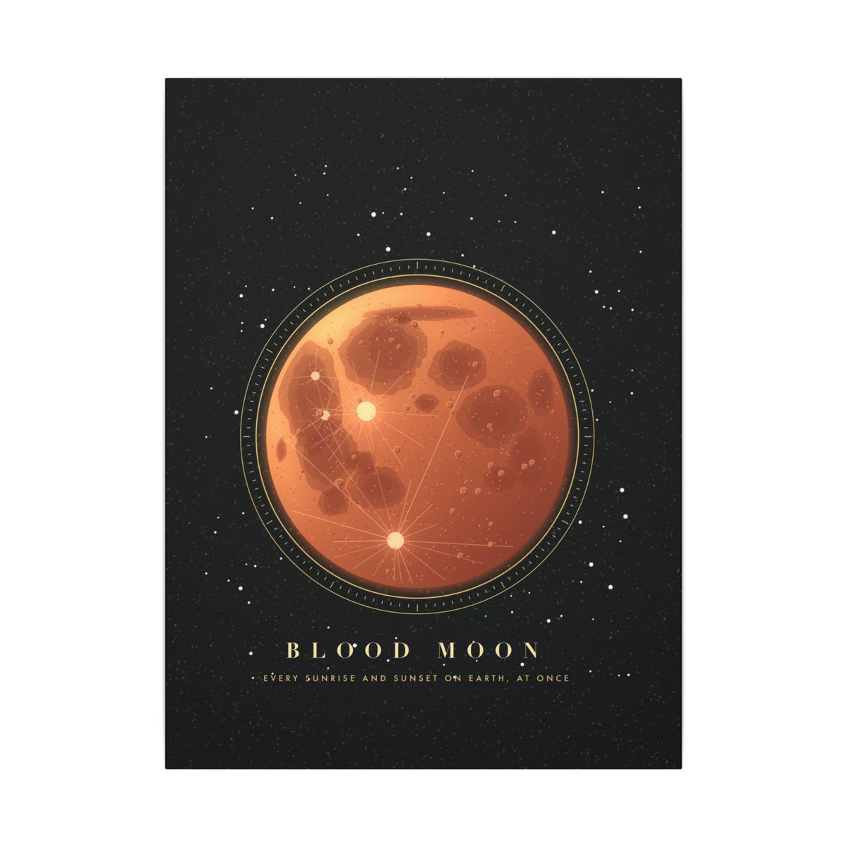 Blood Moon canvas from the Lunar Eclipse signature collection by AuraCanvas