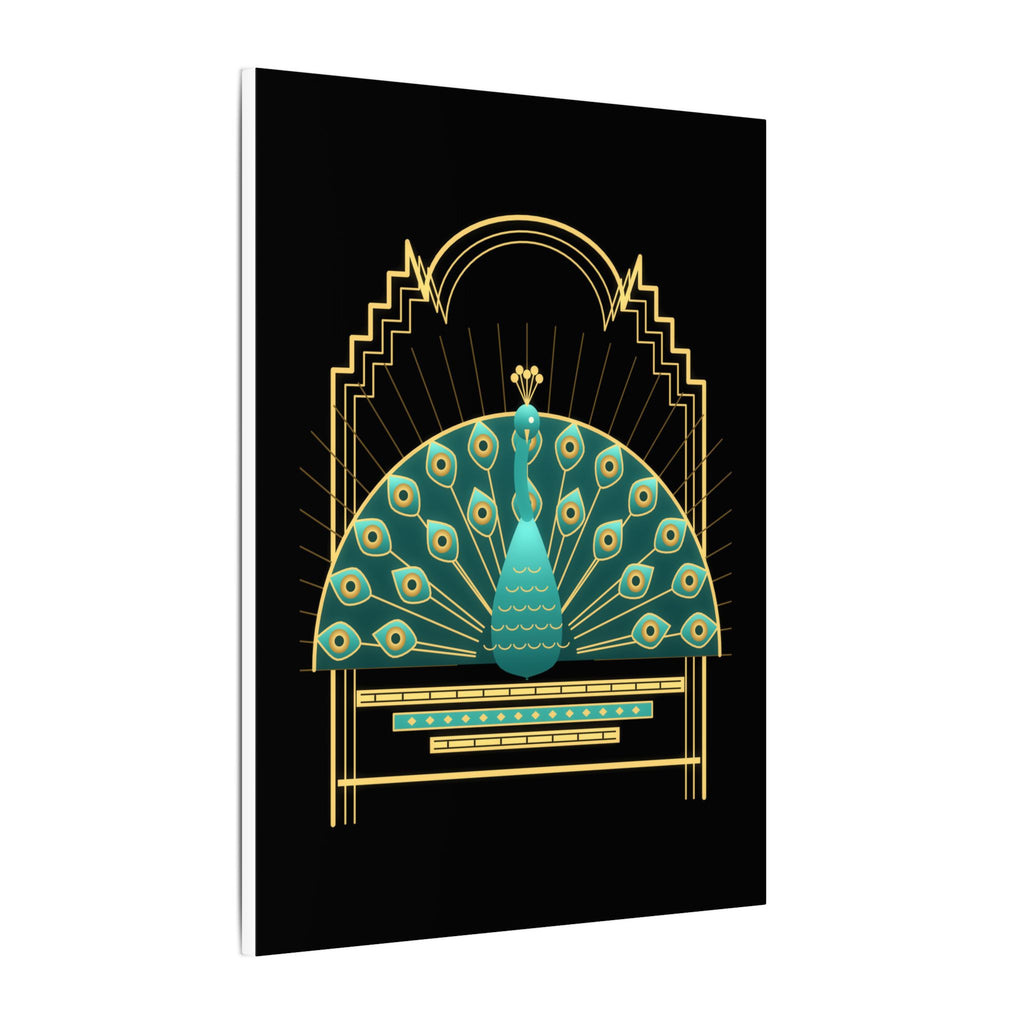 Deco Peacock gallery canvas print, view 4