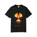 Phoenix Rising graphic tee in Black, original art by AuraCanvas