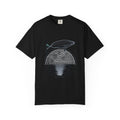 Lost in Infinity graphic tee in Black, original art by AuraCanvas