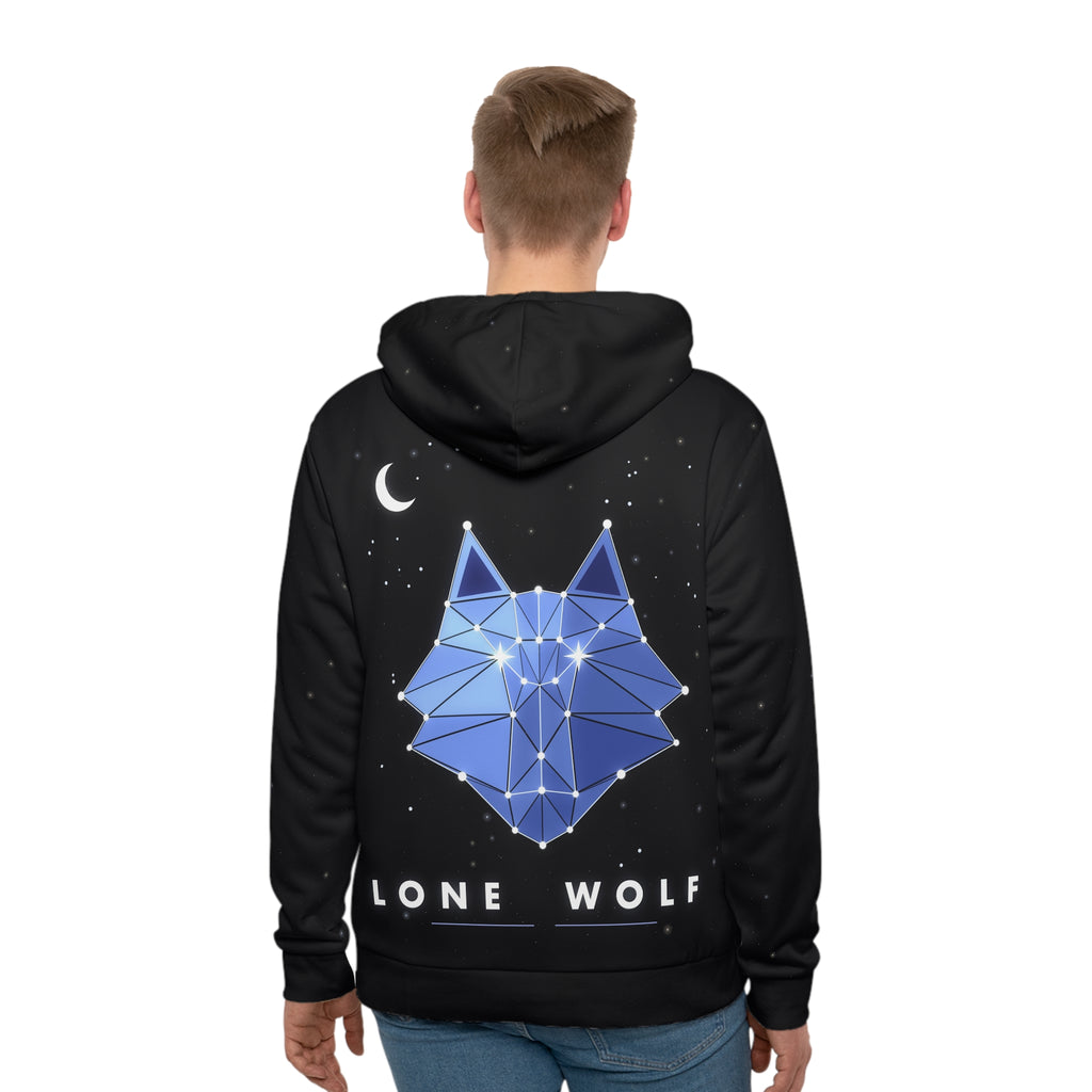 Constellation Wolf all-over print hoodie, view 2