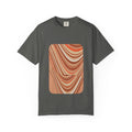 The Wave graphic tee in Pepper, original art by AuraCanvas