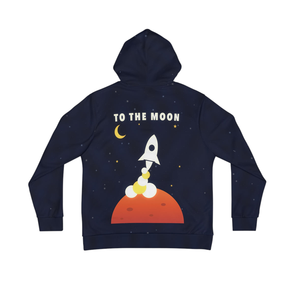 To the Moon all-over print hoodie, view 1