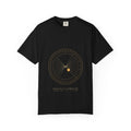 Foucault's Pendulum graphic tee in Black, original art by AuraCanvas