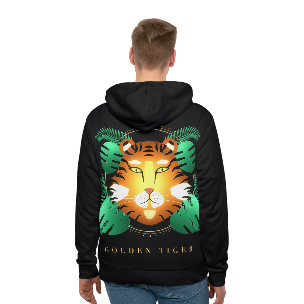 Golden Tiger all-over print hoodie, view 2