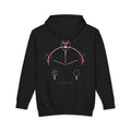 Minimal Expression heavyweight hoodie in Black, original art by AuraCanvas