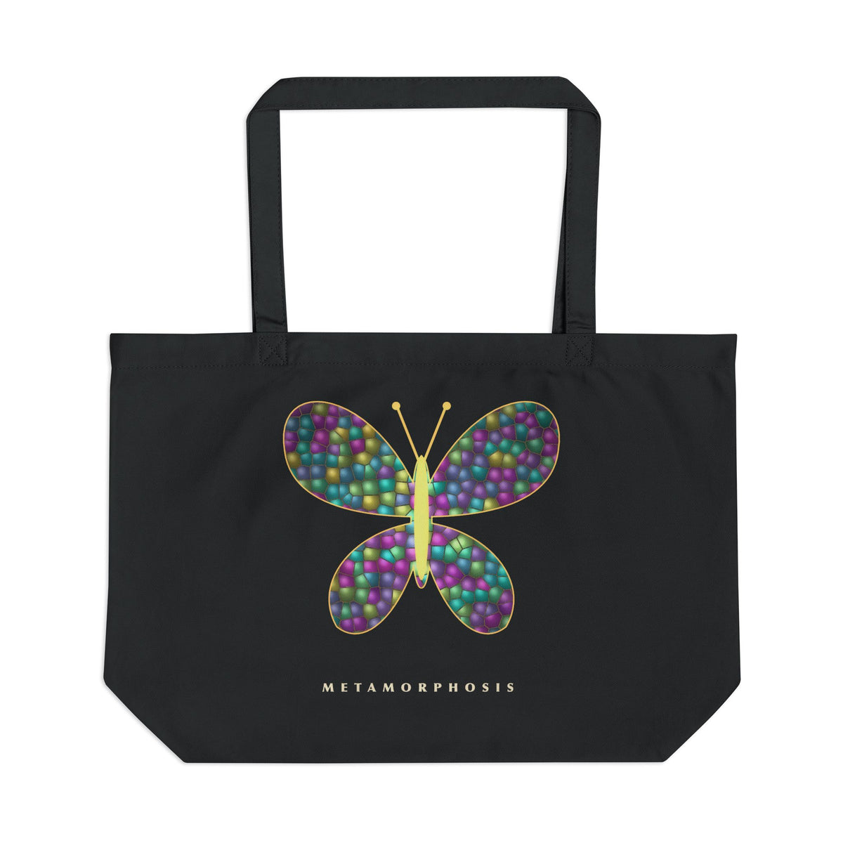 Glass Wings organic cotton tote bag, view 1