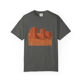 Monument Valley graphic tee in Pepper, original art by AuraCanvas