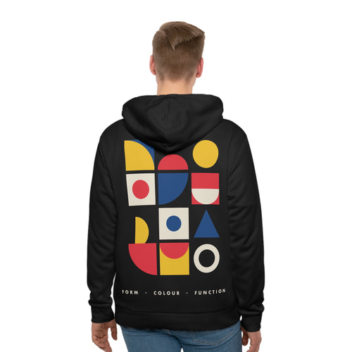 Bauhaus Blocks all-over print hoodie, view 2