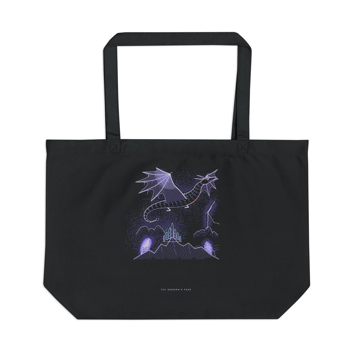 The Dragon's Peak organic cotton tote bag, view 1