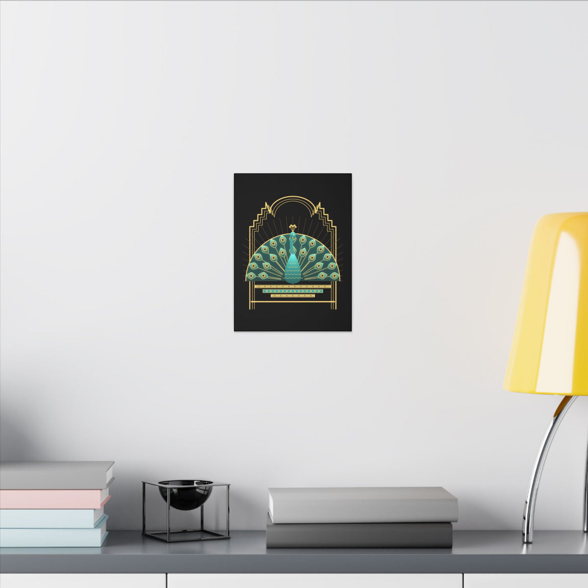 Deco Peacock gallery canvas print, view 9