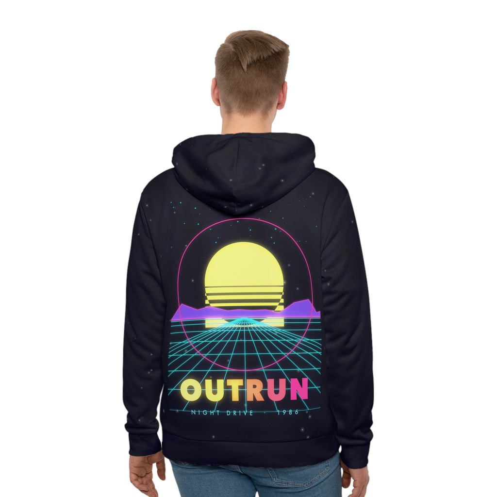 Outrun all-over print hoodie, view 2