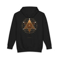 The Alchemist heavyweight hoodie in Black, original art by AuraCanvas