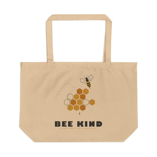 Bee Kind organic cotton tote bag, view 1