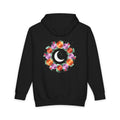 Night Wreath heavyweight hoodie in Black, original art by AuraCanvas