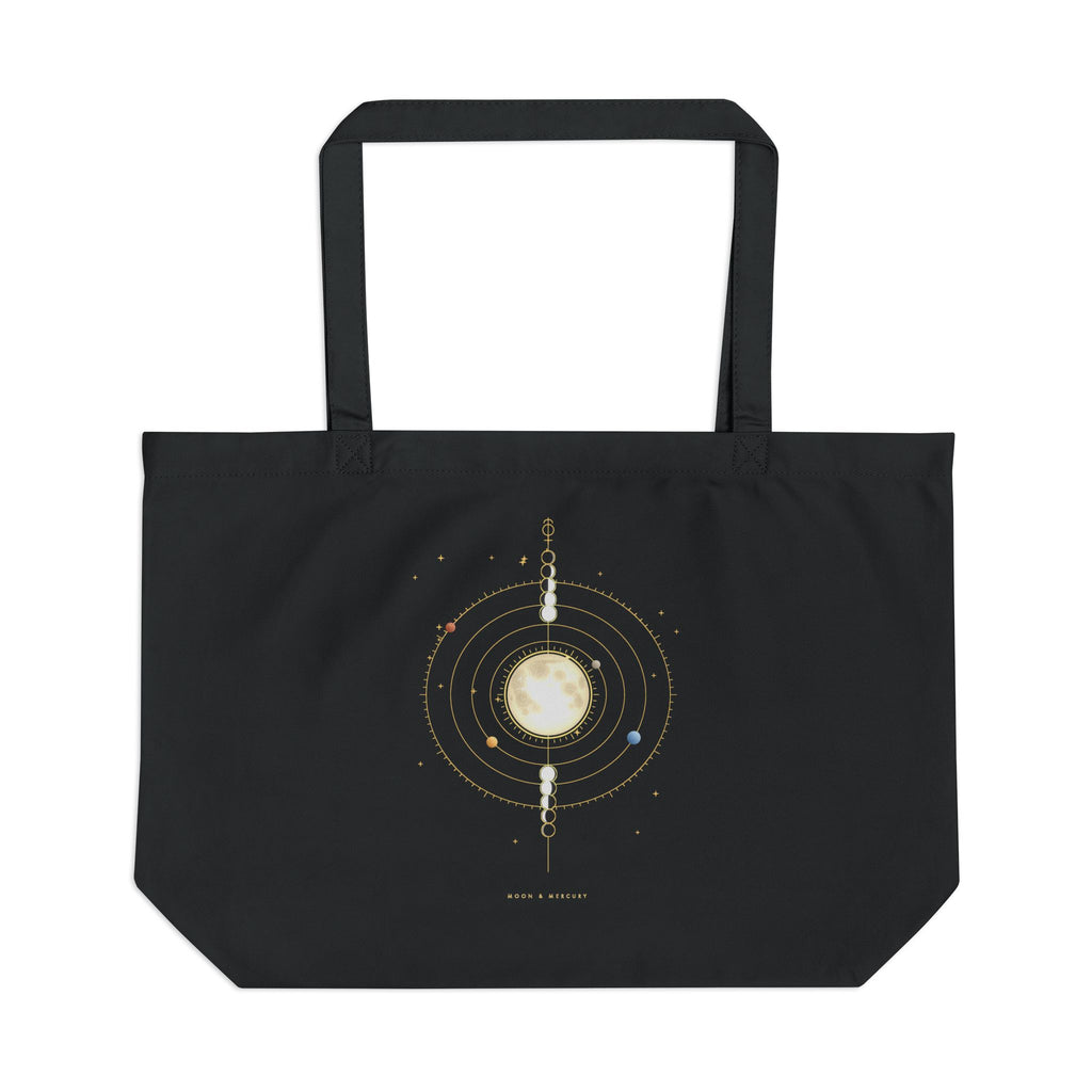 Moon & Mercury organic cotton tote bag, view 1
