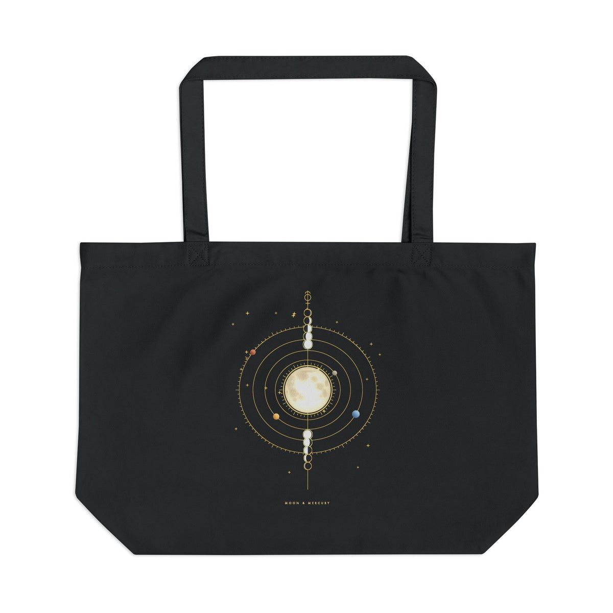 Moon & Mercury organic cotton tote bag, view 1