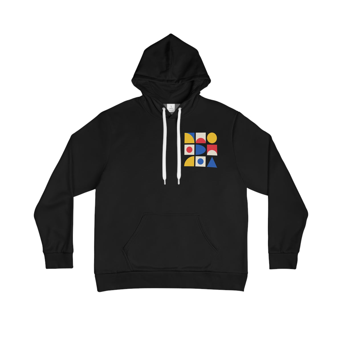 Bauhaus Blocks all-over print hoodie, view 3