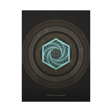 Saturn's Hexagon Canvas