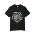 The Eye of the Storm graphic tee in Black, original art by AuraCanvas