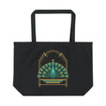 Deco Peacock organic cotton tote bag, view 1