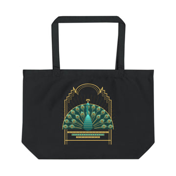 Deco Peacock Tote Bag