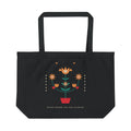 Folk Bloom organic cotton tote bag, view 1