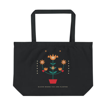 Folk Bloom Tote Bag