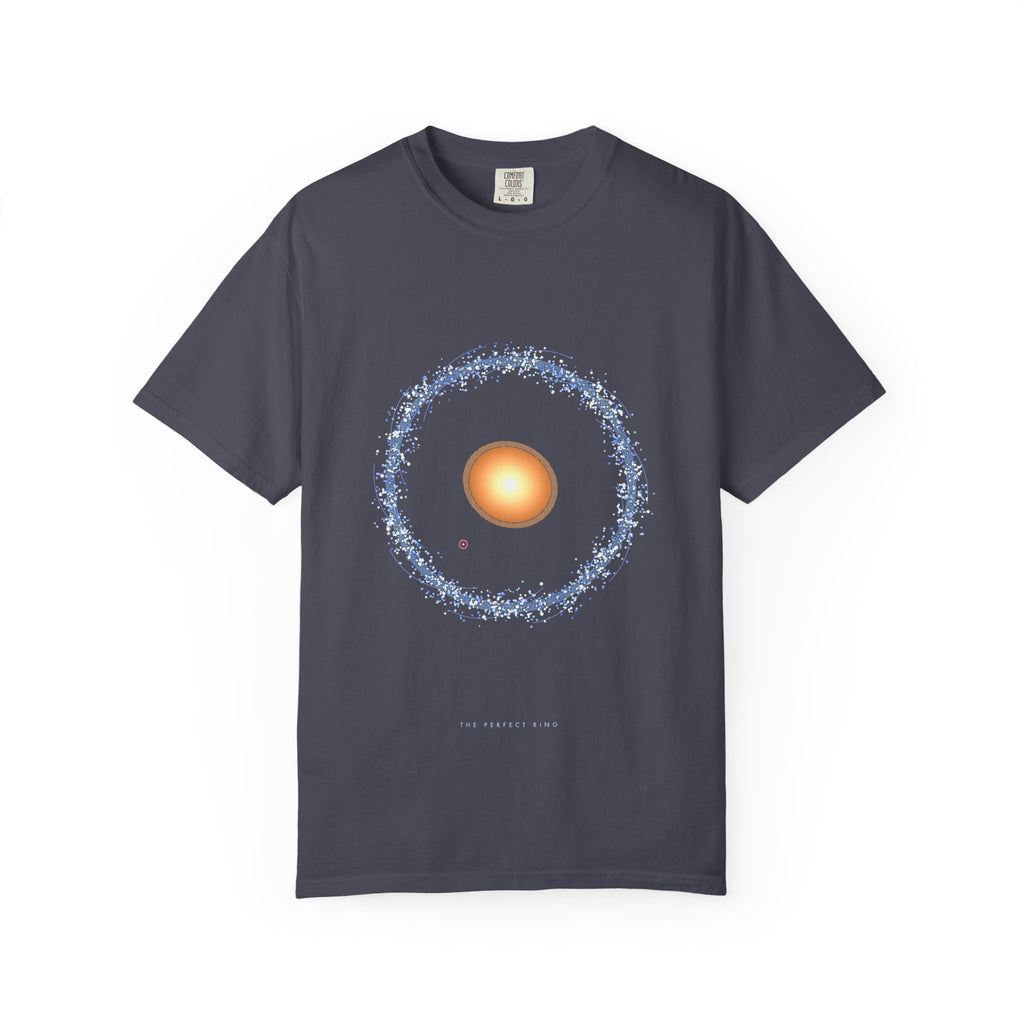 The Perfect Ring graphic tee in Navy, original art by AuraCanvas