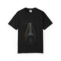 The Lower Falls graphic tee in Black, original art by AuraCanvas