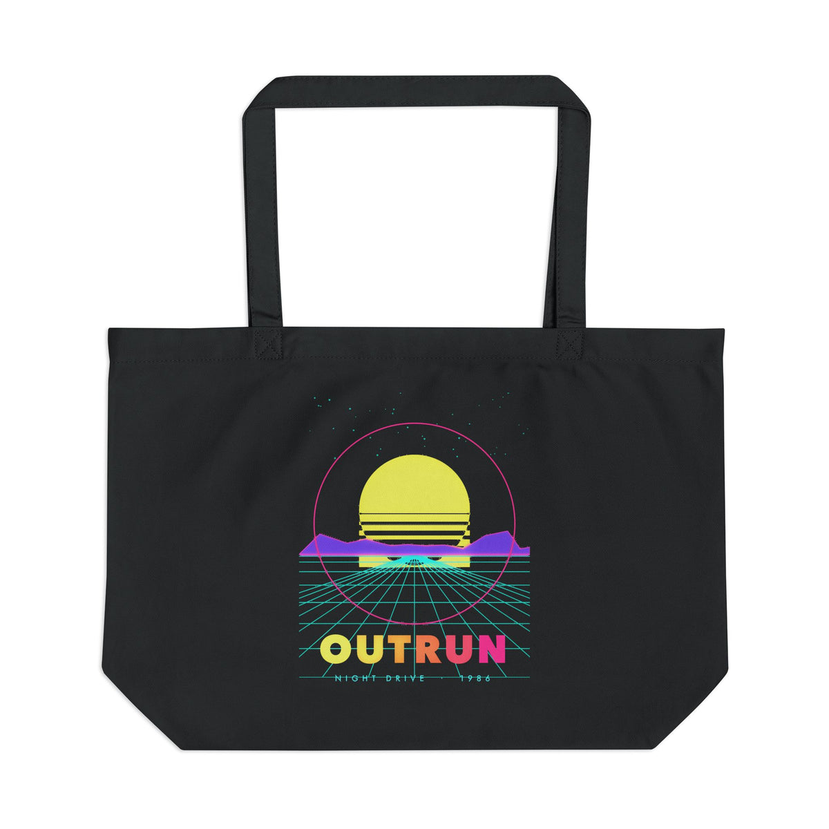 Outrun organic cotton tote bag, view 1