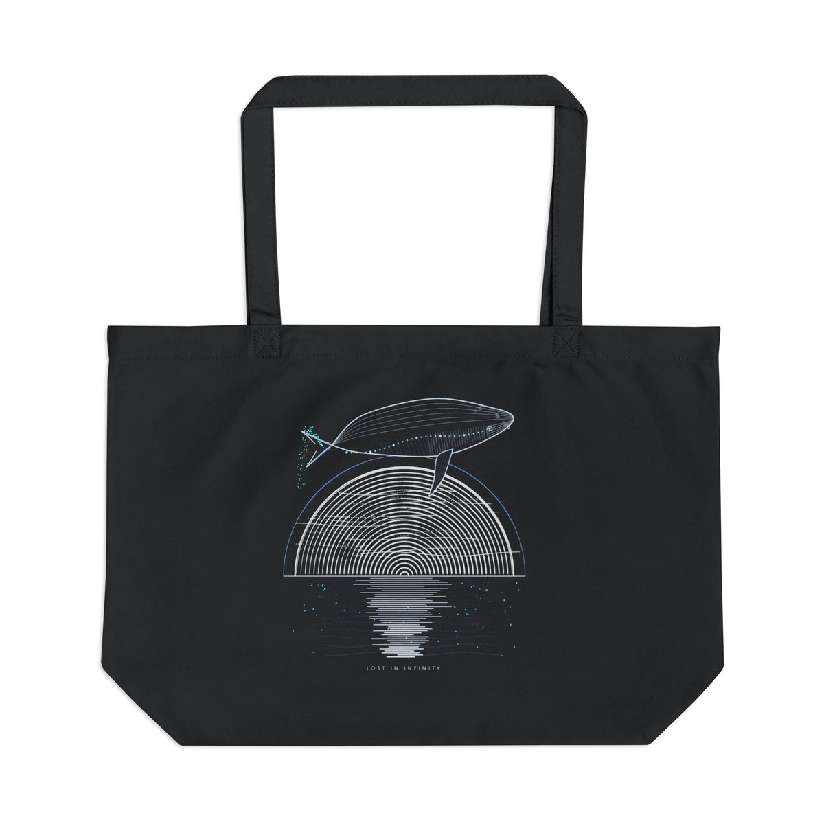 Lost in Infinity organic cotton tote bag, view 1