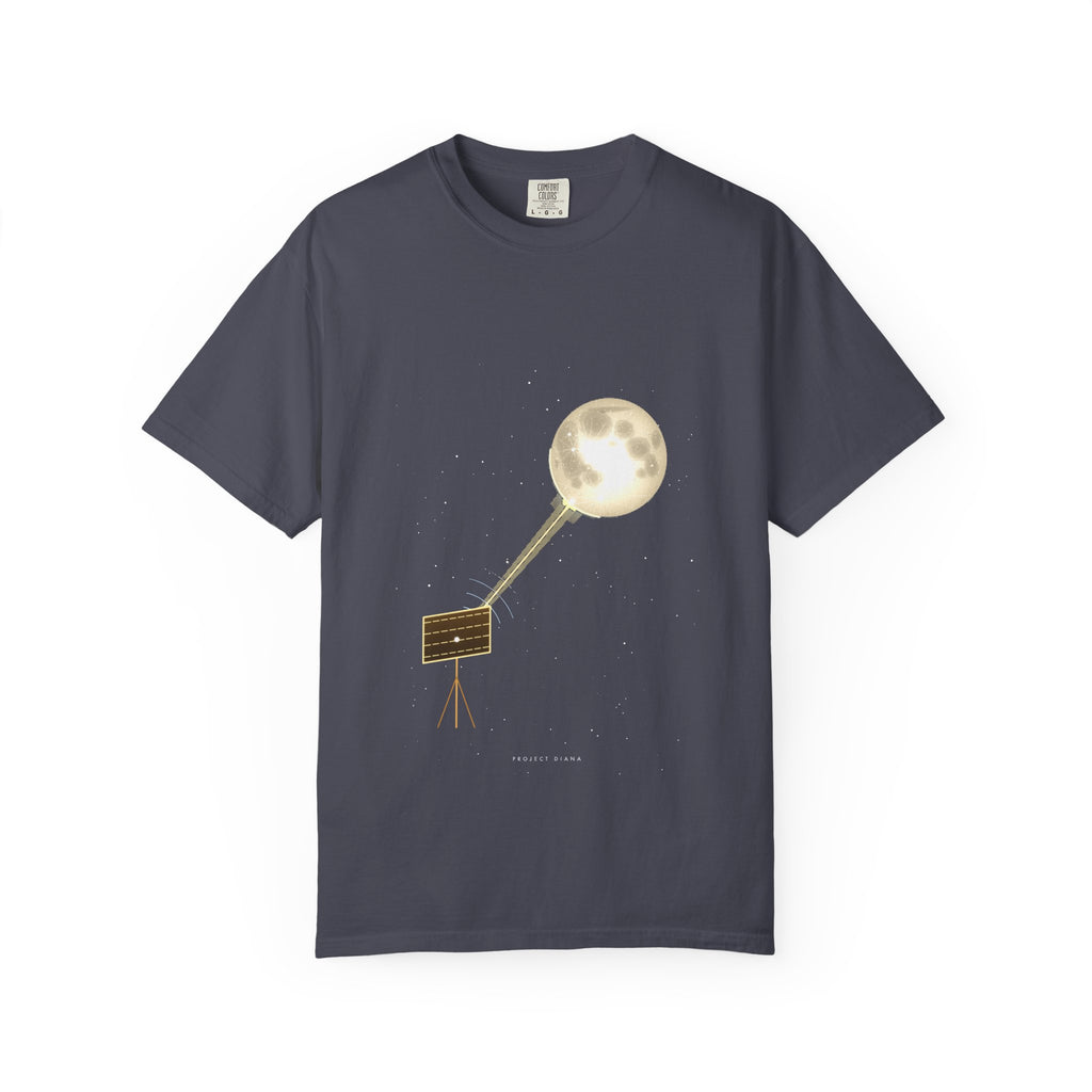 Project Diana graphic tee in Navy, original art by AuraCanvas