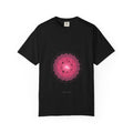 Nebula Bloom graphic tee in Black, original art by AuraCanvas