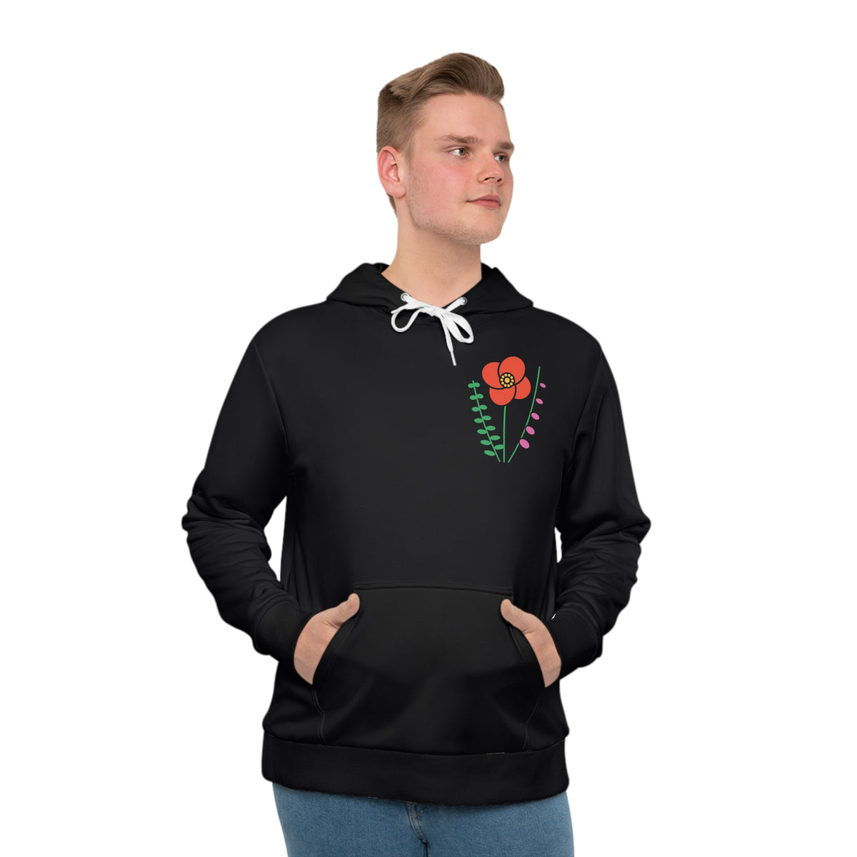 Botanical Nocturne all-over print hoodie, view 4