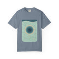 The Great Blue Hole graphic tee in Blue Jean, original art by AuraCanvas