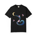 Dream Tide graphic tee in Black, original art by AuraCanvas