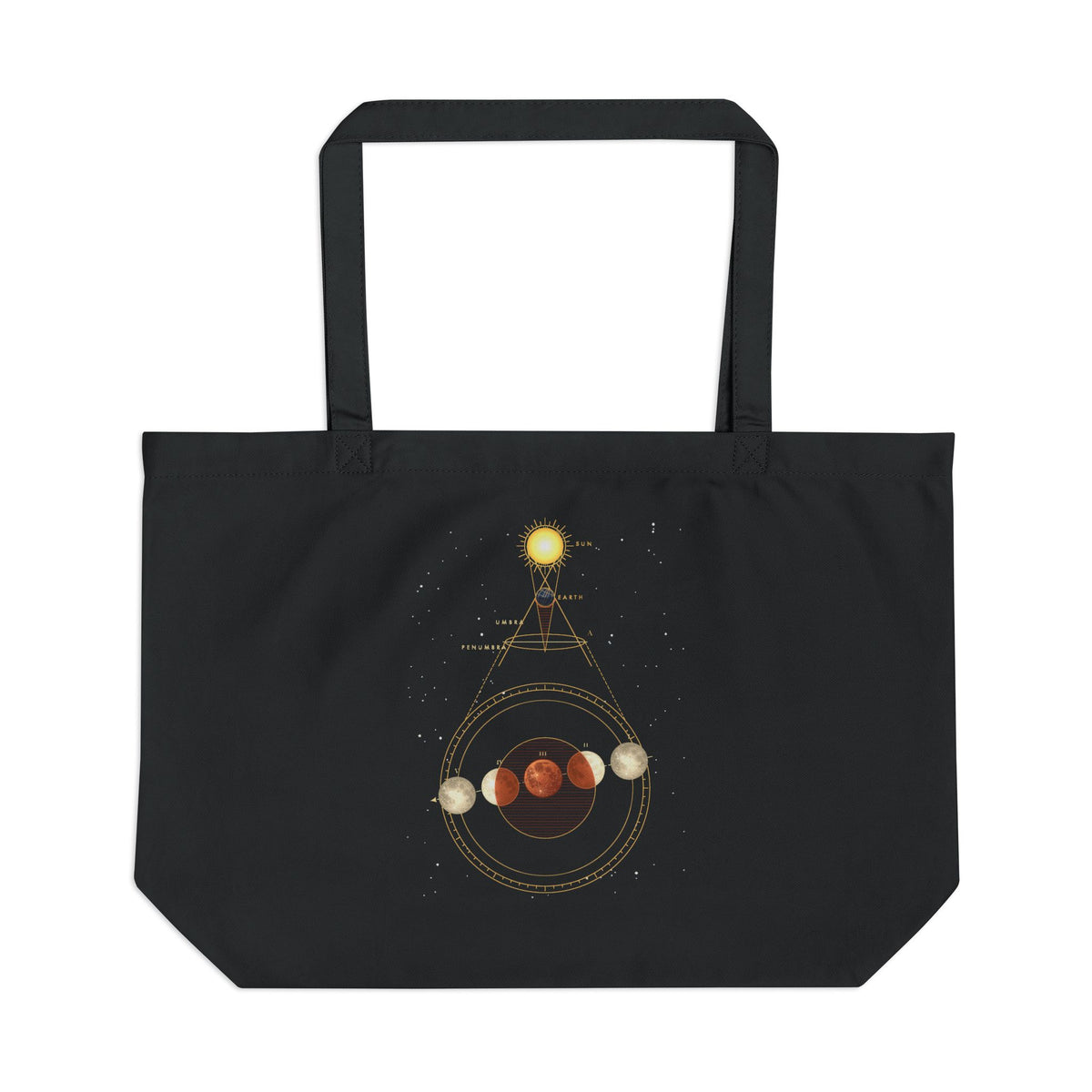 Shadow of the Moon organic cotton tote bag, view 1