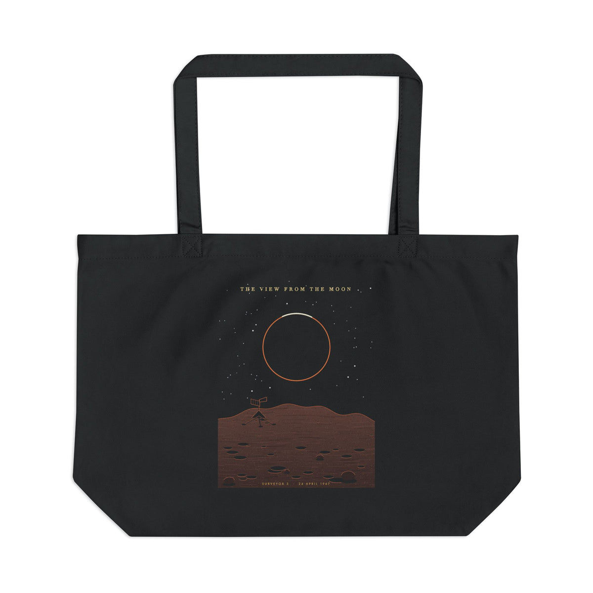 The View from the Moon organic cotton tote bag, view 1