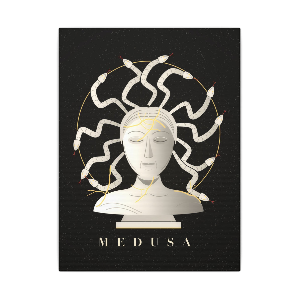 Kintsugi Medusa gallery canvas print, view 2
