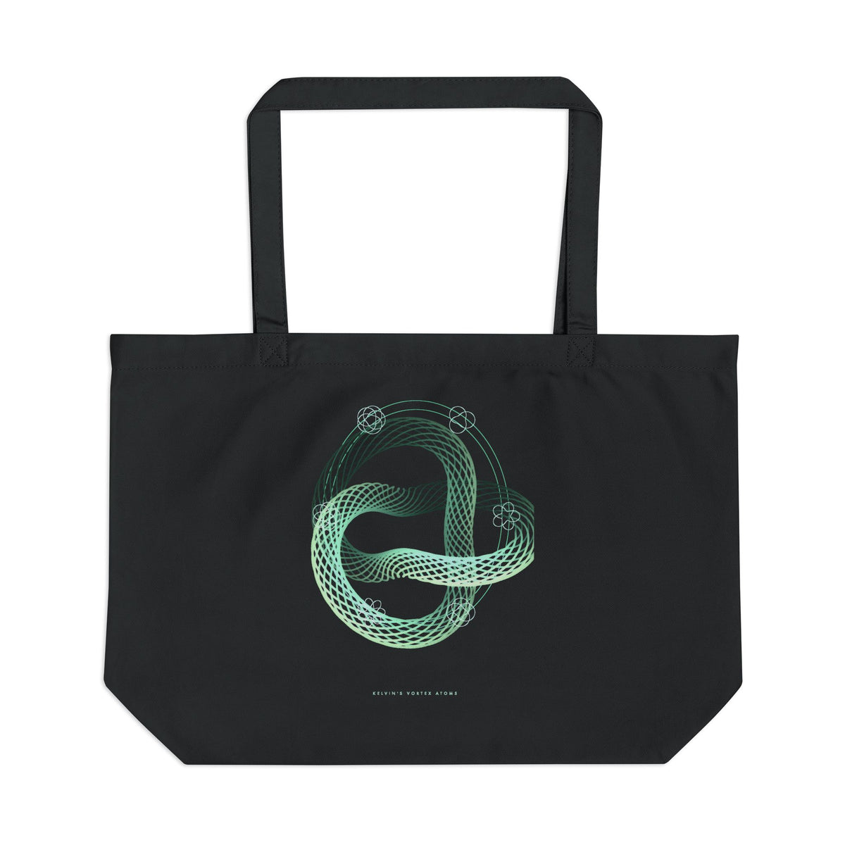 Kelvin's Vortex Atoms organic cotton tote bag, view 1