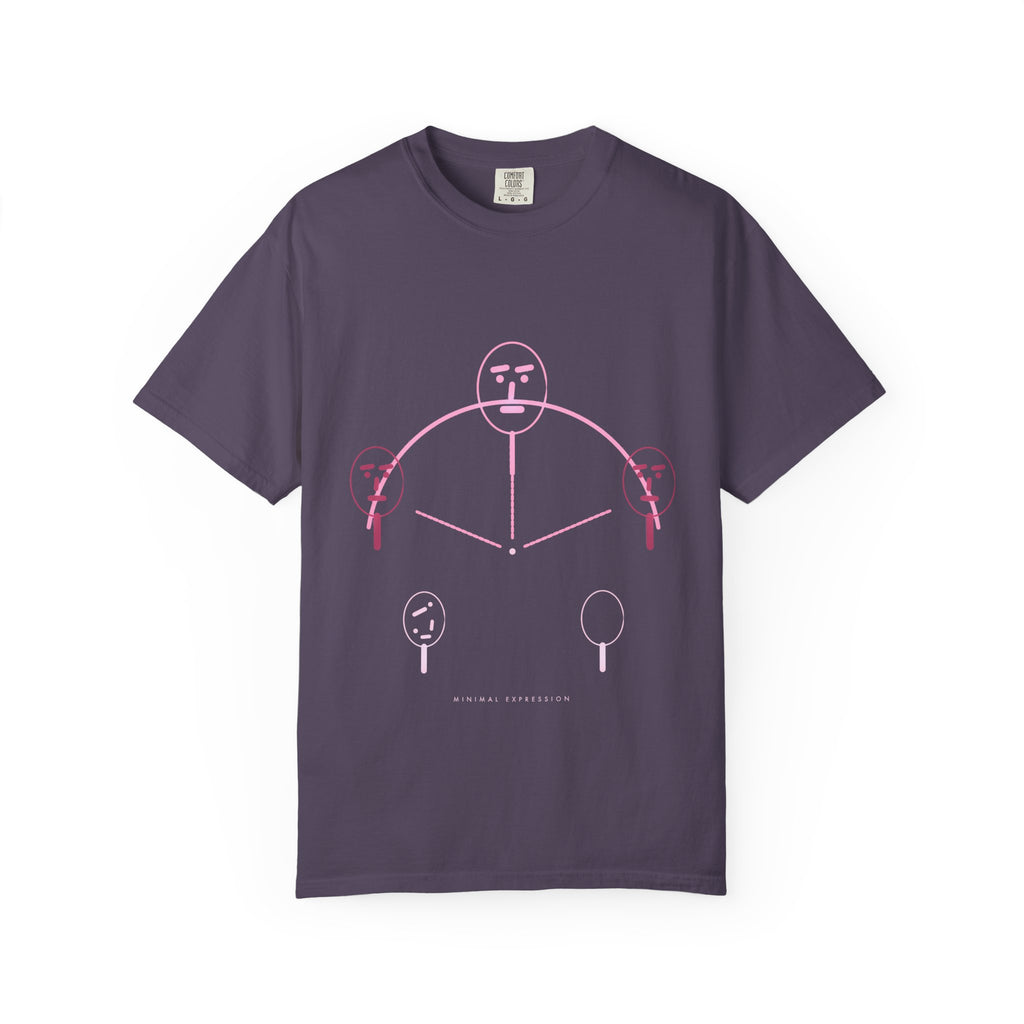 Minimal Expression graphic tee in Wine, original art by AuraCanvas