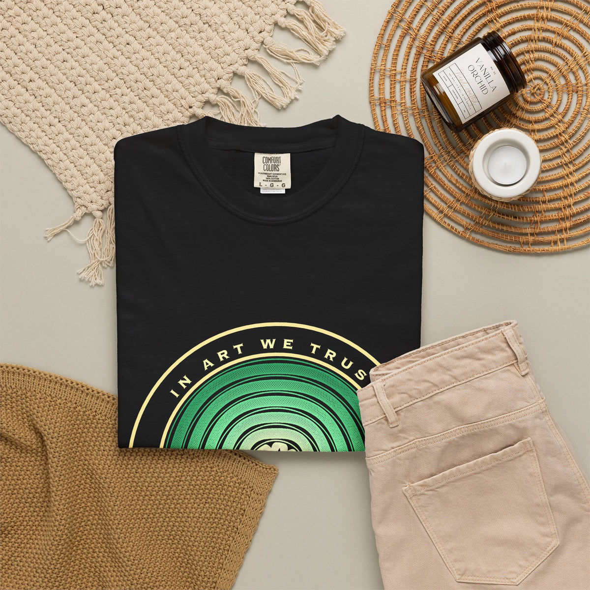 In Art We Trust graphic tee, view 3