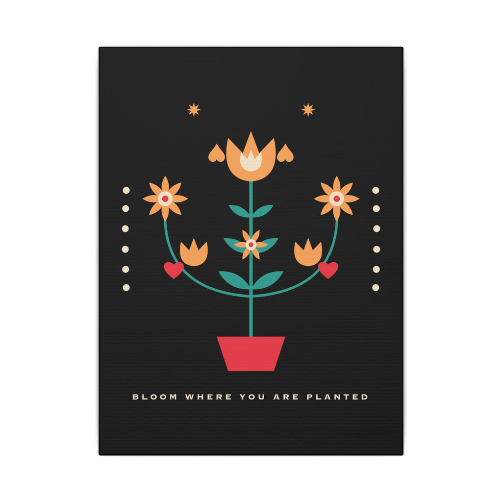 Folk Bloom gallery canvas print, view 2