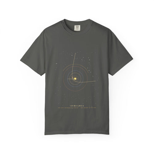 'Oumuamua graphic tee in Pepper, original art by AuraCanvas