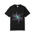 The Dragonfly Wing graphic tee in Black, original art by AuraCanvas
