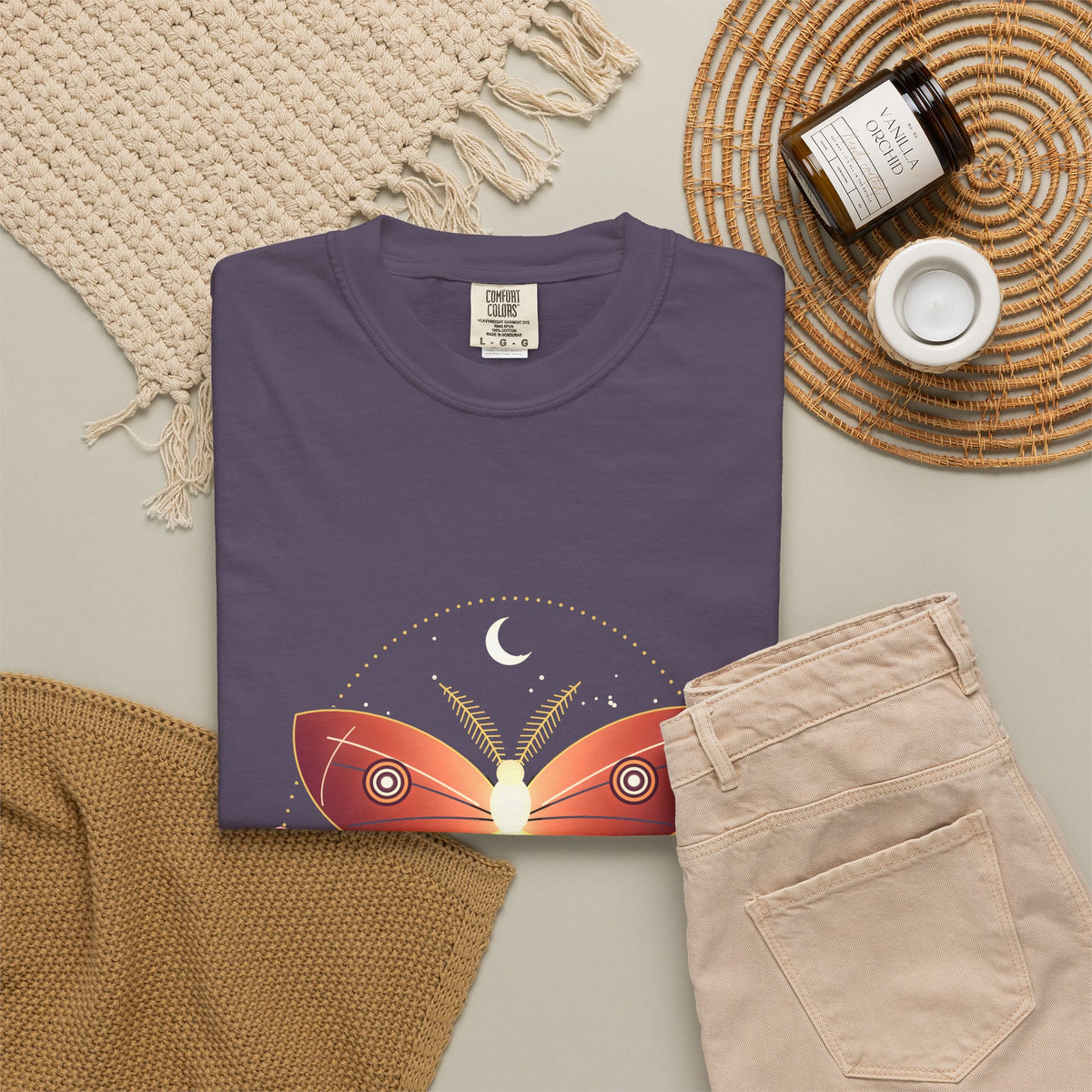Moth and Rose graphic tee, view 5
