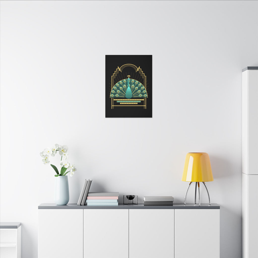 Deco Peacock gallery canvas print, view 6