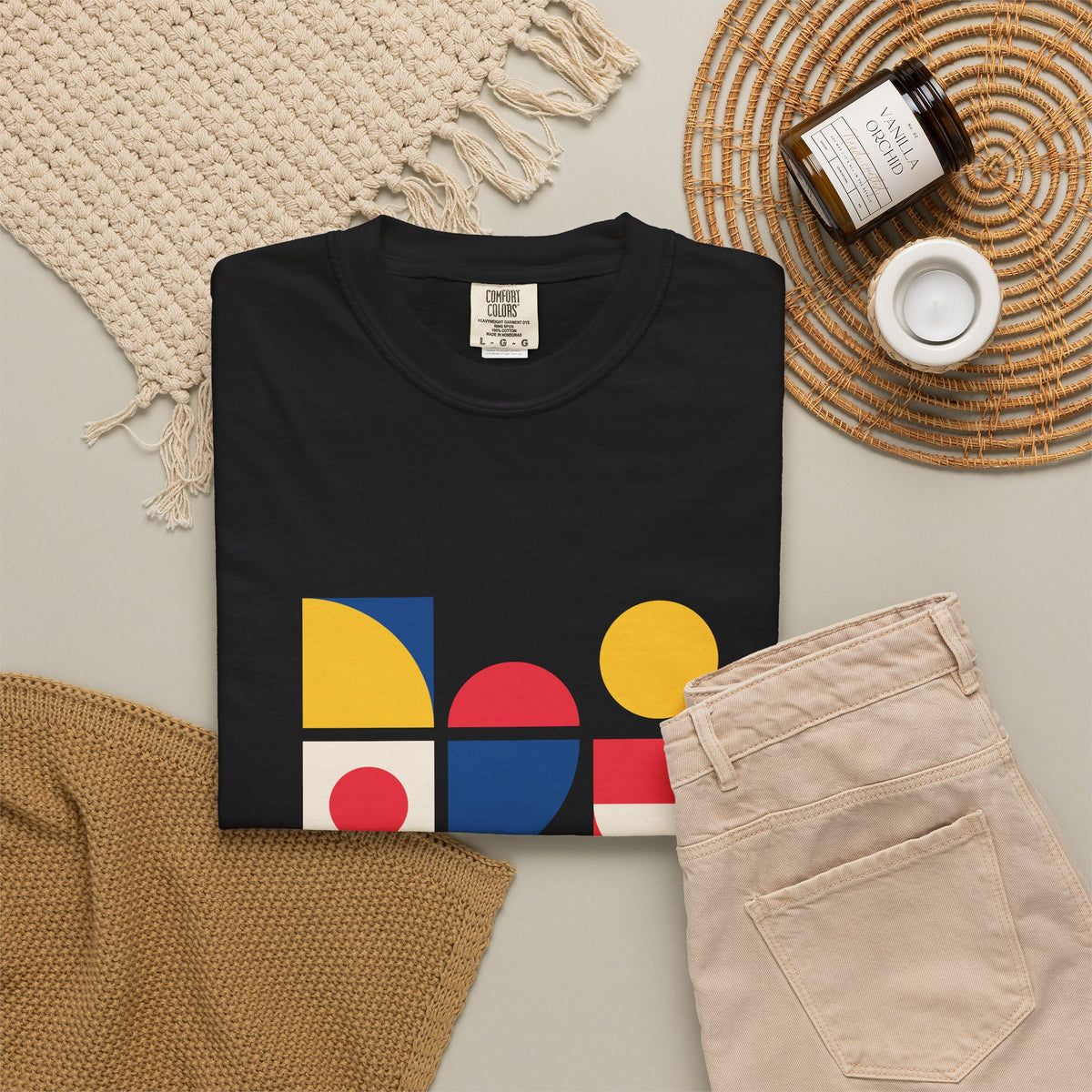Bauhaus Blocks graphic tee, view 3