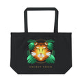 Golden Tiger organic cotton tote bag, view 1